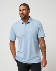 TravisMathew | Los Angeles Dodgers Playoff Pitch Polo - Heather Blue