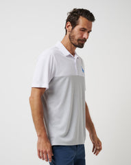 TravisMathew | Los Angeles Dodgers Home Run Leader Polo - White/Heather Grey