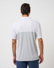 TravisMathew | Los Angeles Dodgers Home Run Leader Polo - White/Heather Grey