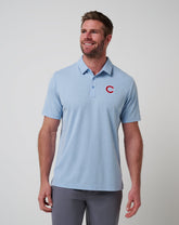 TravisMathew | Chicago Cubs Playoff Pitch Polo - Heather Blue