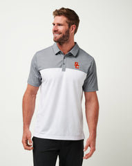 TravisMathew | USC The Rudds 2.0 Polo - Heather Quiet Shade/White