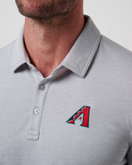 TravisMathew | Arizona Diamondbacks Playoff Pitch Polo - Heather Grey