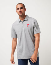 TravisMathew | Texas Rangers The Zinna Polo - Heather Grey
