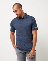 TravisMathew | Atlanta Braves The Heater Polo - Vintage Indigo/Black