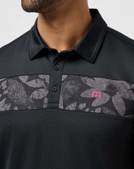 TravisMathew | Good Good Chest Stripe Polo - Black/Damson