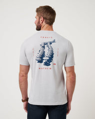 TravisMathew | Travel Diary Tee - Heather Light Grey