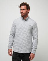 TravisMathew | Transatlantic Quarter Zip - Heather Light Grey