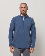 TravisMathew | Performance Waffle Quarter Zip - Bering Sea