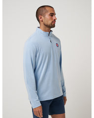 TravisMathew | Chicago Cubs Time To Tailgate Quarter Zip - Heather Blue