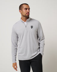 TravisMathew | San Francisco Giants Time To Tailgate Quarter Zip - Heather Grey