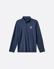 TravisMathew | New York Yankees The Heater Quarter Zip - Vintage Indigo/Black