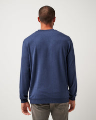 TravisMathew | Amenities V-Neck Crew - Heather Blue Nights