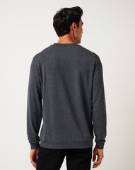 TravisMathew | Amenities V-Neck Crew - Heather Dark Grey