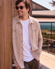 TravisMathew | Cloud Waffle Shirt Jacket - Oxford Tan
