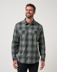 TravisMathew | Cloud Flannel Plaid Button-Up - Dark Olive