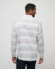TravisMathew | Cloud Flannel Stripe Button-Up - Oxford Tan