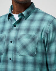 TravisMathew | Cloud Flannel Plaid Button-Up - Total Eclipse/Cameo