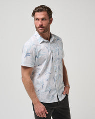 TravisMathew | The Thick Of It Button-Up - White/Quiet Harbor