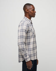 TravisMathew | Cloud Flannel Plaid Button-Up - Oxford Tan/Plum