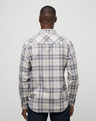 TravisMathew | Cloud Flannel Plaid Button-Up - Oxford Tan/Plum