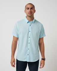 TravisMathew | Early Check In Button-Up - Cory Blue