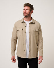TravisMathew | Peak Fleece Shirt Jacket - Weathered Teak