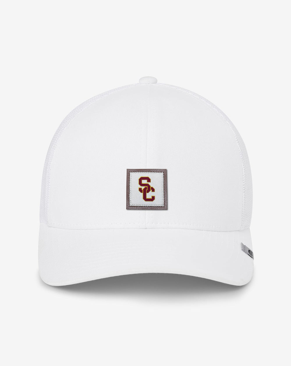 TravisMathew | USC Leather Patch Snapback Hat - White