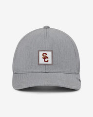 TravisMathew | USC Leather Patch Snapback Hat - Heather Grey