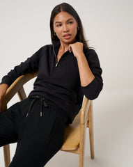 TravisMathew | Cloud Fleece Half Zip 2.0 - Black