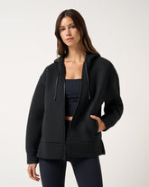 TravisMathew | Cloudscape Zip Hood - Heather Black