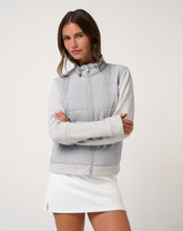 TravisMathew | Skyloft Soft Espresso Martini Full Zip - Heather Light Grey