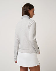 TravisMathew | Skyloft Soft Espresso Martini Full Zip - Heather Light Grey