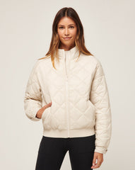 TravisMathew | Lights At Night Quilted Jacket - Pumice Stone