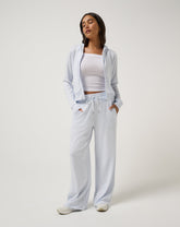 TravisMathew | Cloud Terry Wide Leg Pant - Heather Ancient Water