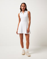 TravisMathew | Moveknit Sleeveless Polo Dress 2.0 - White