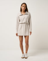 TravisMathew | Skyloft Soft Zip Dress - Heather Savannah Tan