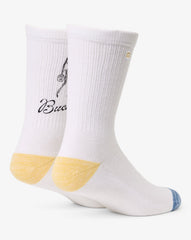 TravisMathew | Lost Buckets Crew Sock - White
