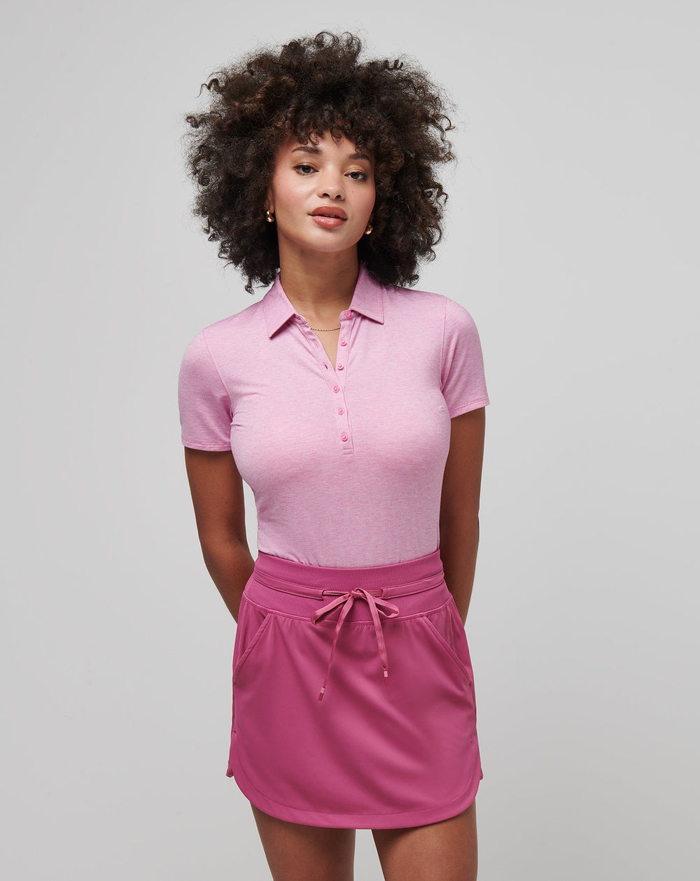 TravisMathew | Featherweight Active Polo - Heather Red Violet
