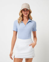 TravisMathew | Moveknit Vneck Polo - Brunnera Blue