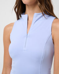 TravisMathew | Sunfire Zip Tank - Brunnera Blue