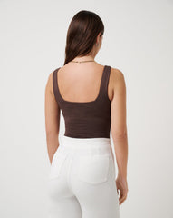 TravisMathew | Skyline Tank Bodysuit - Heather Coffee Grounds