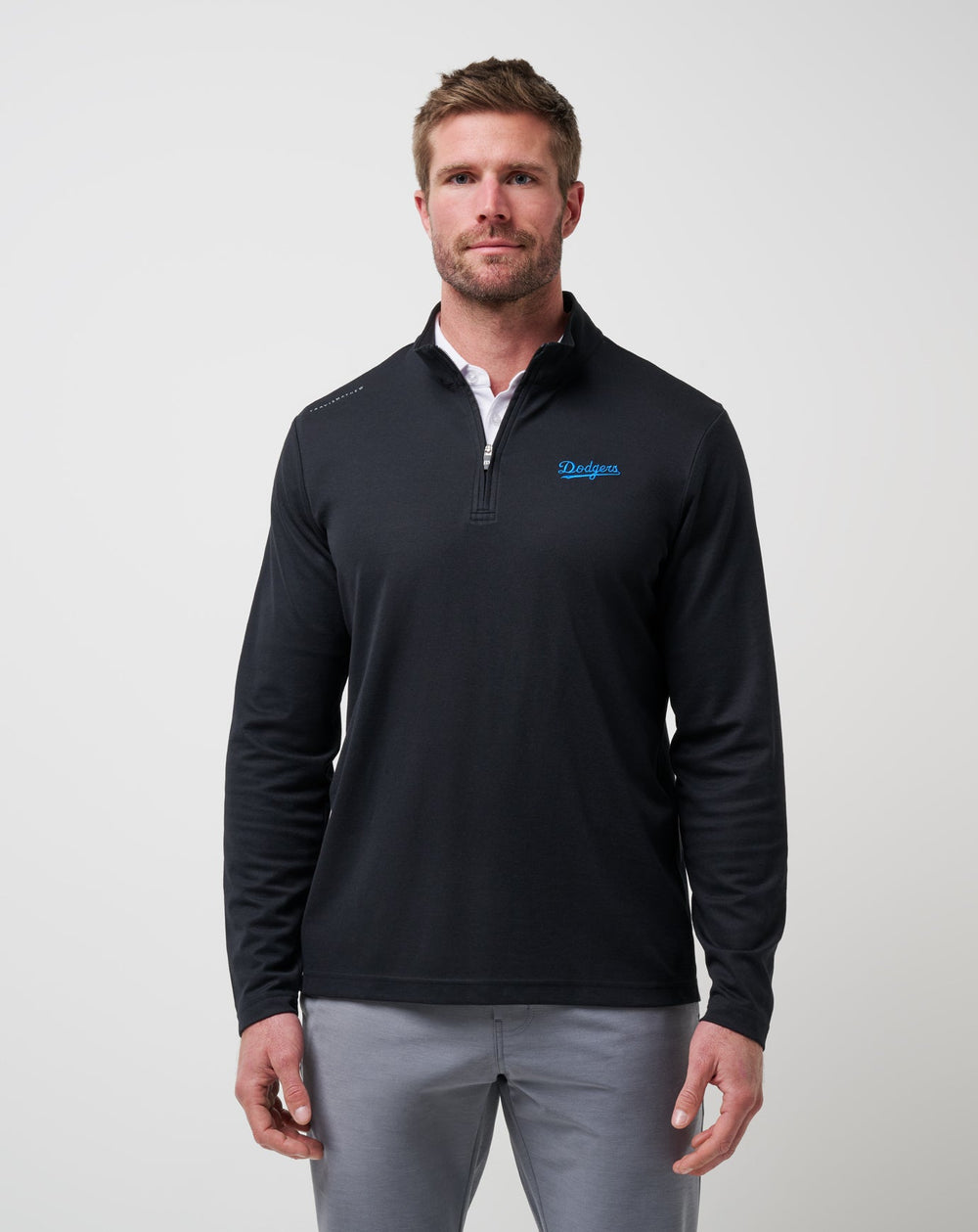 TravisMathew | Los Angeles Dodgers Time To Tailgate Quarter Zip - Black