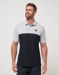 TravisMathew | Texas A&M Drop Back Polo - Heather Grey/Black