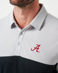 TravisMathew | Alabama Drop Back Polo - Heather Grey/Black