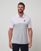 TravisMathew | USC Drop Back Polo - White/Heather Grey