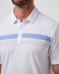 TravisMathew | Kansas Top Recruit Polo - White/Blue
