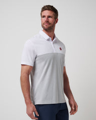 TravisMathew | Stanford Drop Back Polo - White/Heather Grey