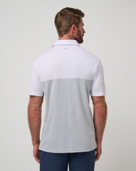 TravisMathew | Stanford Drop Back Polo - White/Heather Grey