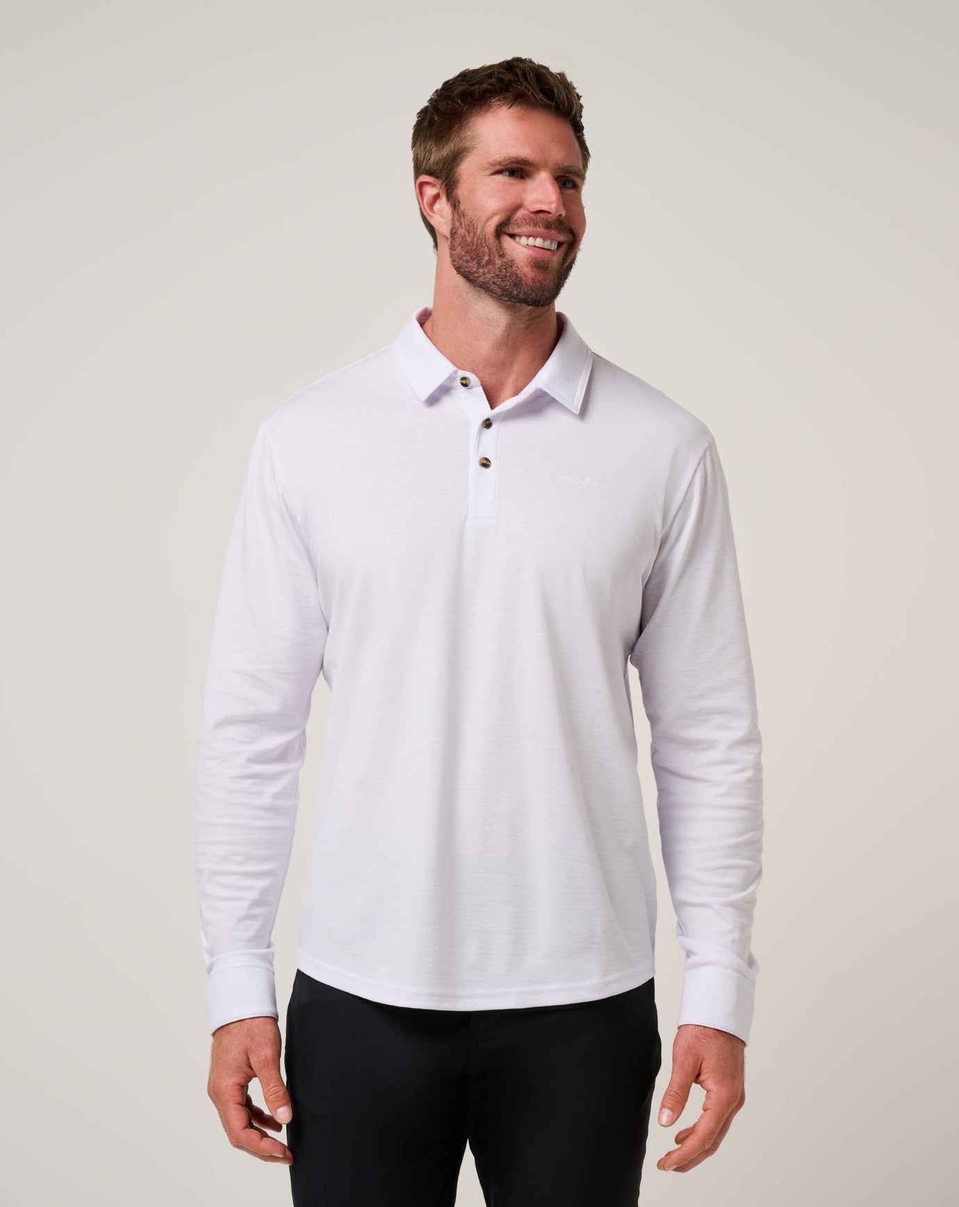 TravisMathew | The Zinna 2.0 Long Sleeve Polo - White