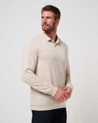 TravisMathew | December First Long Sleeve Polo - Italian Sand